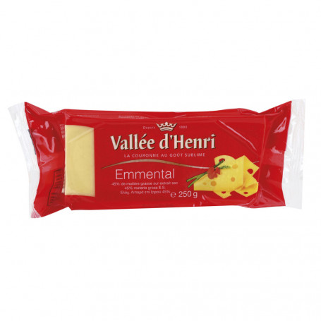 EMMENTAL PLAQUETTE 250G VALLE HENRI