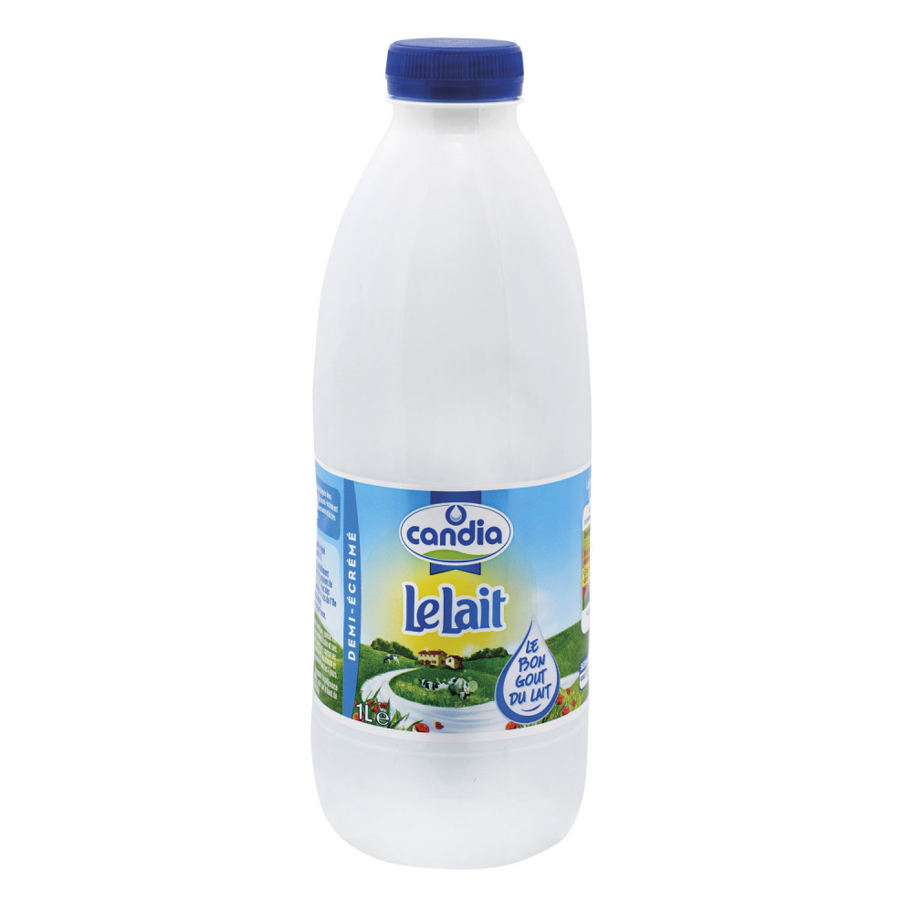 LAIT 1/2 ECREME CANDIA BOUTEILLE 1L - Drive Z'eclerc