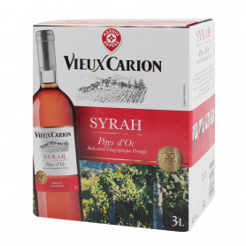 Vin rosé Le Vieux Carion Syrah Pays D'Oc IGP - 3L