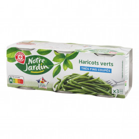 Haricots verts Notre Jardin Très fins - 3x110g