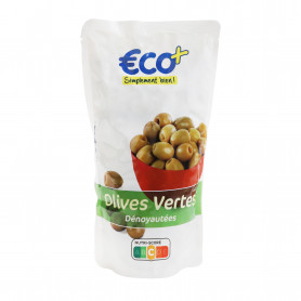 Olives vertes Eco + Dénoyautées - 320g