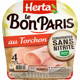 Jambon au torchon Le Bon Paris HERTA  4 tranches - 140 g