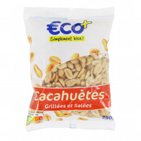 CACAHUETES GRILLEES SALEES ECO+ 250