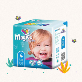 COUCHES BEBE - MAGICS FLEXIDRY - T4 - Maxi 9-11 Kg  x 31