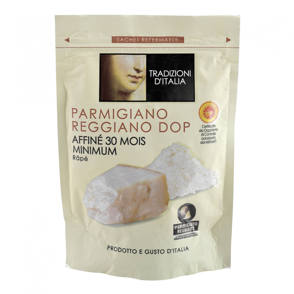 Parmigiano Reggiano AOP râpé - fromage affiné 30 mois minimum