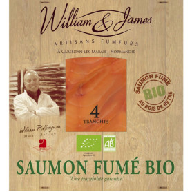 Saumon fumé bio - William  James - 100 g