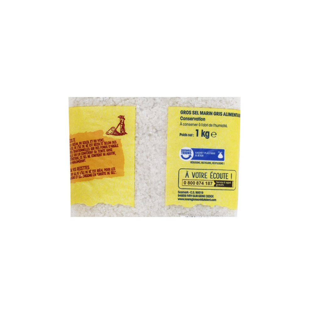 Gros sel de l'Ile de Ré - Auchan - 1 kg