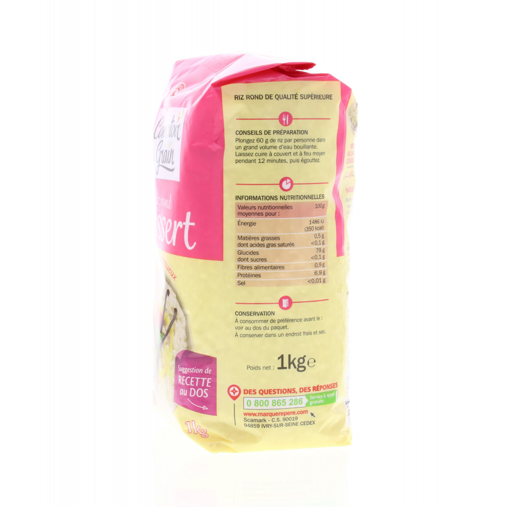 1KG Riz Rond - Carrefour - 1 kg