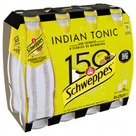 SCHWEPPES INDIAN TONIC BOUTEILLE 8X25CL