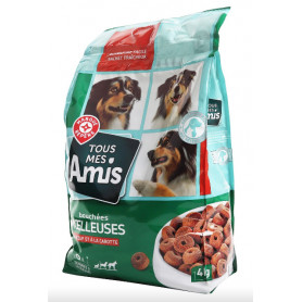 CROQUETTES POUR CHIEN BOUCHEES MOELLEUSES BOEUF TOUS MES AMIS 4KG