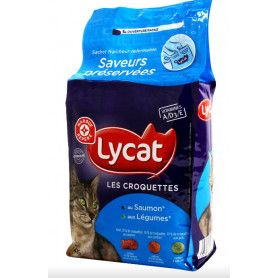 CROQUETTES POUR CHAT SAUMON THON LEGUMES LYCAT 2KG