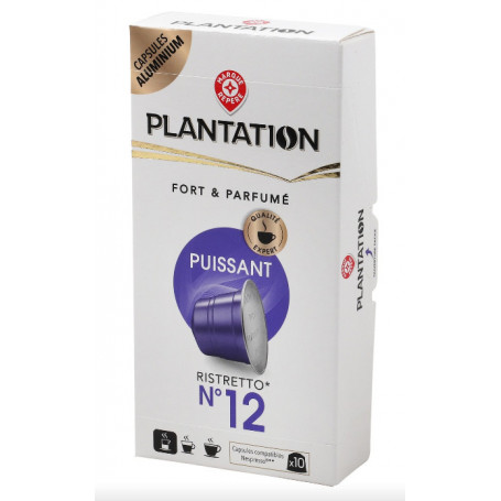 CAPSULES ALU DE CAFE RISTRETTO X10 - PLANTATION- 52GR - Drive Z'eclerc