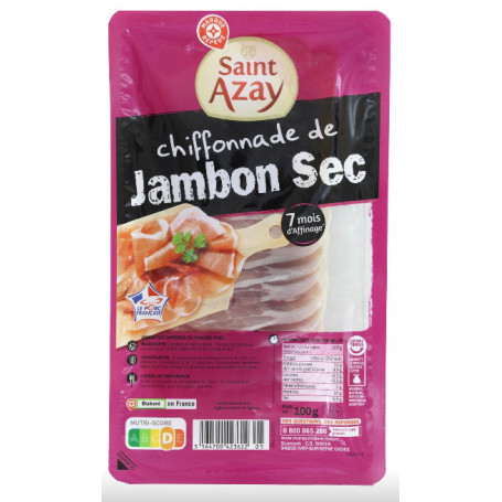 CHIFFONNADE DE JAMBON SEC - SAINT AZAY - 100G