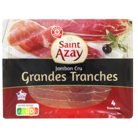 JAMBON CRU GRANDES TRANCHES X 4 - SAINT-AZAY - 110 G