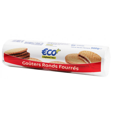 GOÛTER ROND FOURRÉS CHOCOLAT - ECO+ - 500G