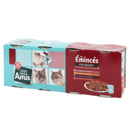 EMINCES EN SAUCE POUR CHAT- LYCAT - 4X400G BOITES
