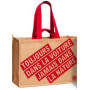 Sac Cabas Jute Bleu
