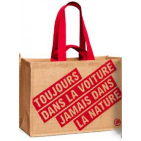 Sac Cabas Jute Bleu