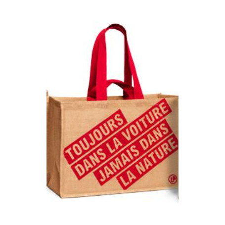 Sac Cabas Jute Bleu