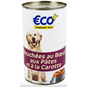 Bouchées au bœuf, aux pâtes et à la carotte - ECO+ - 1250g pour chien