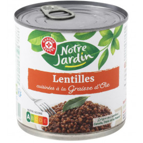 LENTILLES CUISINÉES À LA GRAISSE D'OIE - 400 G - NOTRE JARDIN