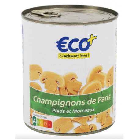 CHAMPIGNONS PIEDS MORCEAUX - 460 G - ECO +