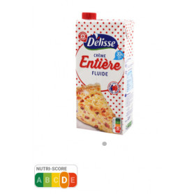 CREME LIQUIDE ENTIERE UHT DELISSE 1L