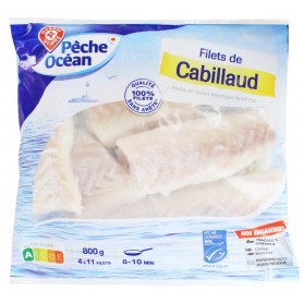 FILETS DE CABILLAUD - PÊCHE OCEAN - 800G 