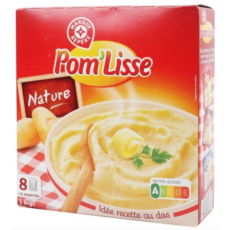 Purée de Pomme de Terre Nature - POM'LISSE - 8x125g (1kg) 