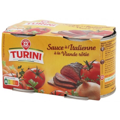 Sauce à l'Italienne à la Viande Rôtie - TURINI - 2x190g (380g)