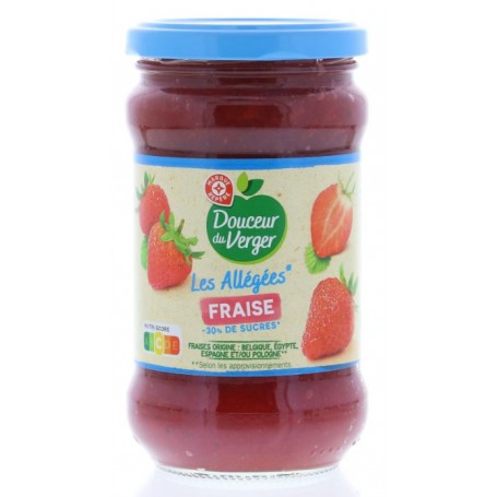 Confiture de Fraise Allegée en sucres - DOUCEUR DU VERGER - 340g