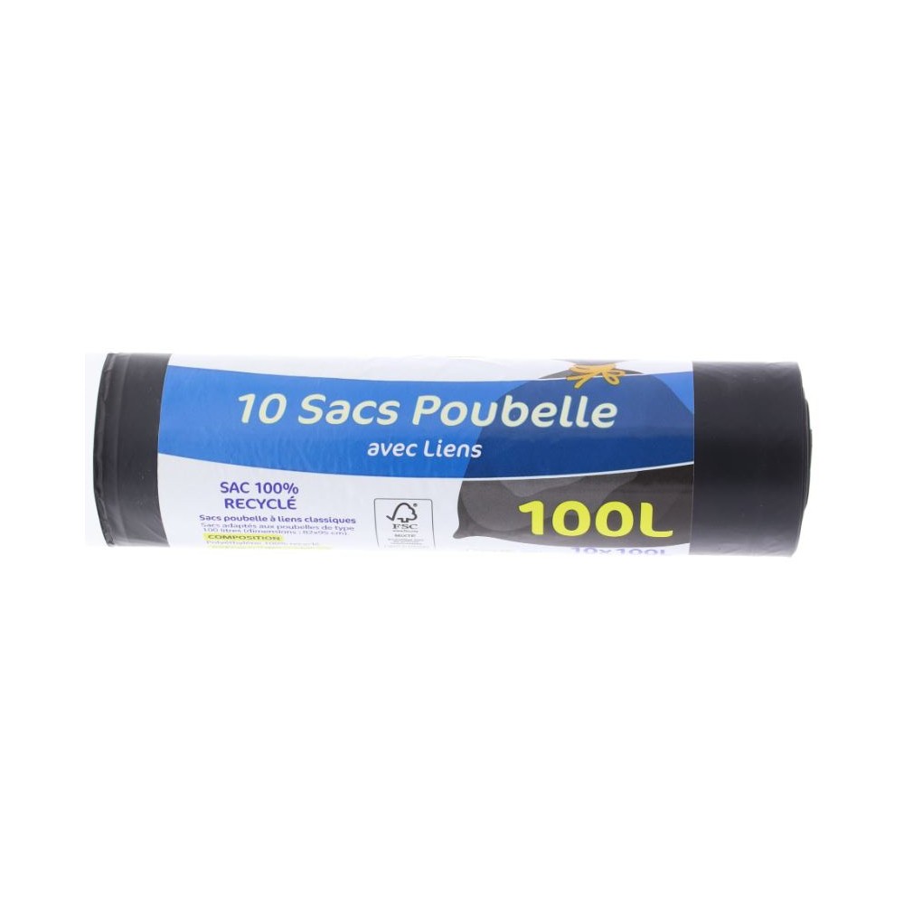 Sacs Poubelle Ultra-Résistant 100Lx100 - ELEMBAL - Drive Z'eclerc