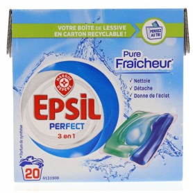 Lessives Capsules Tri-Doses fraîcheur - EPSIL - 20x24,5ml (490ml)