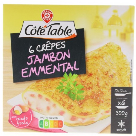 CREPES JAMBON EMMENTAL X6 - COTE TABLE - 300G (6X50G)