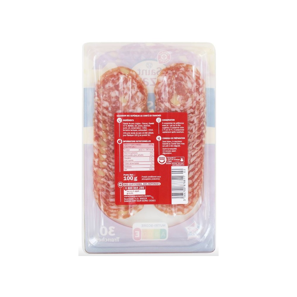 Saucisson sec en tranches - Saint alby - 150 g