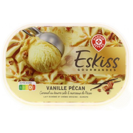 Glace Vanille Pécan - ESKISS - 500g