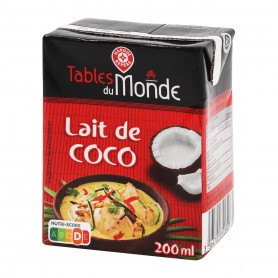 LAIT DE COCO BRIQUE 200ML TABLES DU MONDE