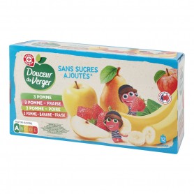 GOURDES VARIE SANS SUCRE AJOUTE (12x90) DOUCEUR DU VERGER 1.080GRS