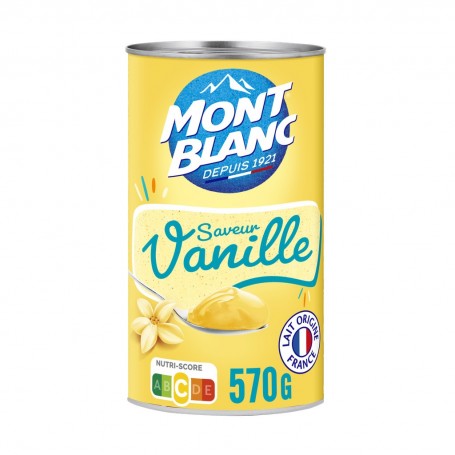 MONT BLANC Crème dessert Boîte Saveur Vanille 570g