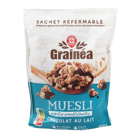 MUESLI CHOCOLAT AU LAIT 500G GRAINEA
