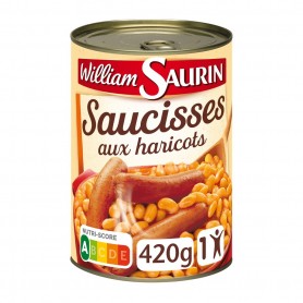 WILLIAM-SAURIN- SAUCISSES HARICOTS 1/2