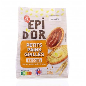 PETITS PAINS GRILLÉS BRIOCHÉS EPI OR 225G