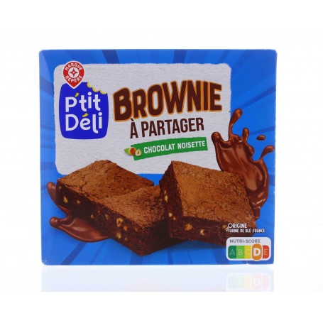 BROWNIE CHOCOLAT NOISETTE À PARTAGER - 285 G - P'TIT DELI