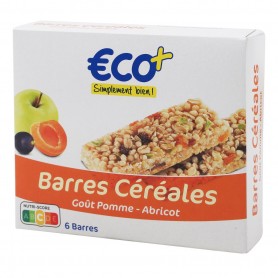 BARRES CEREALES POM ABRICOT X6 126G ECO+