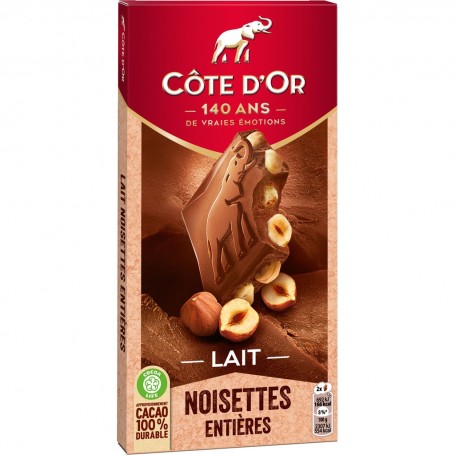 COTE D'OR 180G BLOC LAIT NOISETTE