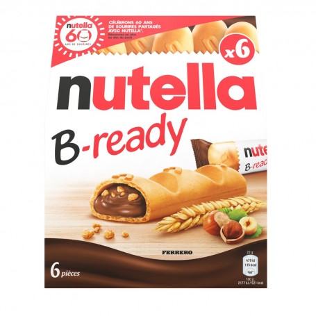 Biscuits Nutella B-ready x6 gaufrettes fourrées - 132g