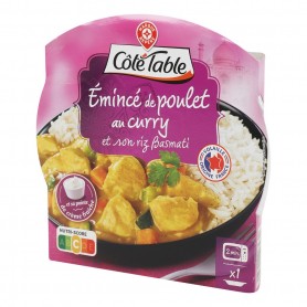 EMINCE POULET CURRY RIZ BQT 300G COTE TABLE