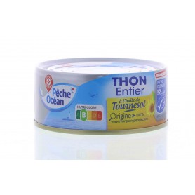 THON ENTIER HUILE 160G PECHE OCEAN
