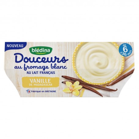 Douceur au Fromage Blanc Vanille dès 6 mois - BLEDINA - 4x100g (400g)