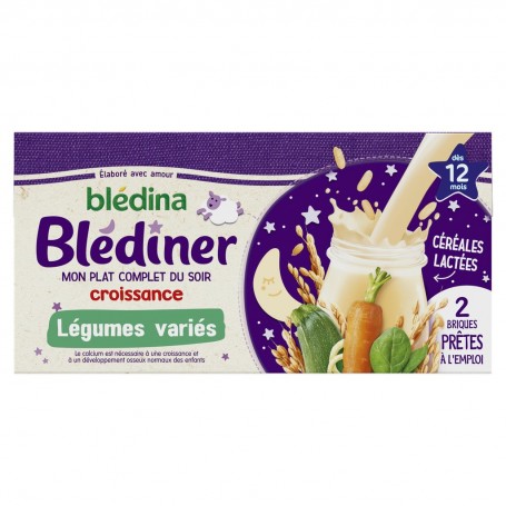 Céréales Lactées Légumes Variés - BLEDINER - 2x250ml (500ml)